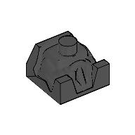 Lego Racer Driver, Brick Special 2 x 2 No Head / Black