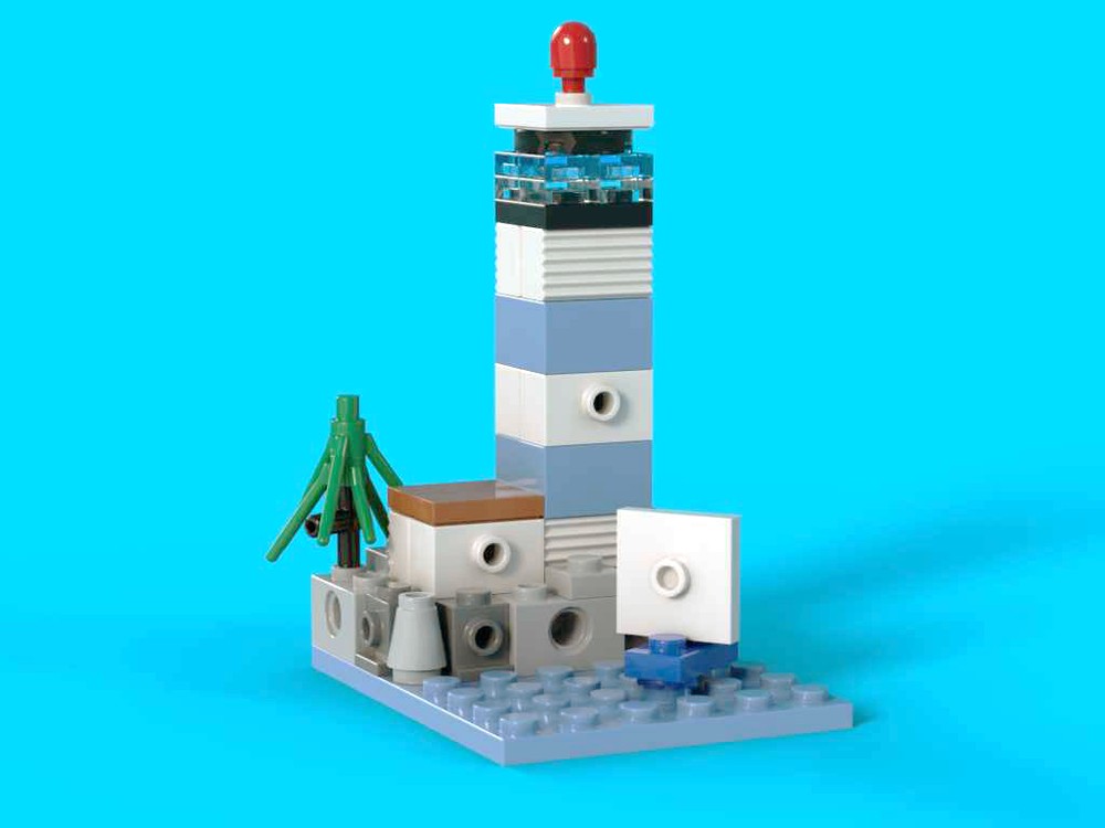 Lego Lighthouse and sailboat