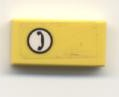 Lego Tile 1 x 2 with Telephone in White Circle Pattern Left (Sticker) - Set 2140