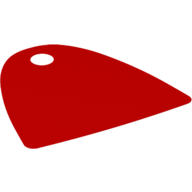 Lego Neckwear Cape, Straight Bottom, One Top Hole [Spongy Stretchable Fabric] / Red