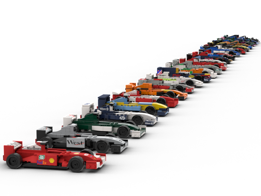 Lego Evolution of Formula 1 Cars 2001-2023