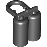 Lego Minifig Neckwear Airtanks with Large Holes / Black