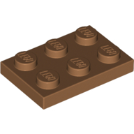Lego Plate 2 x 3 / Medium Nougat
