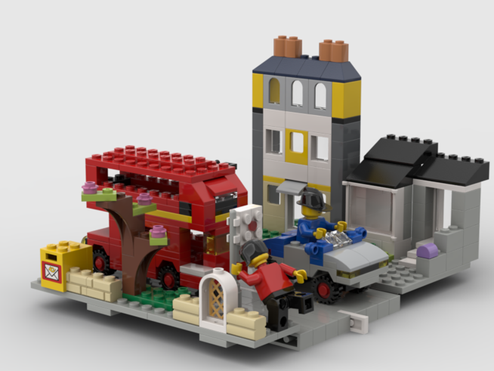 Lego Missing the bus in London