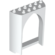 Lego Panel 2 x 6 x 6 with Gothic Arch / White
