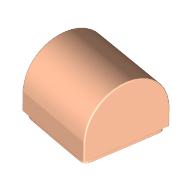 Lego Brick Curved 1 x 1 x 2/3 Double Curved Top, No Studs / Light Nougat