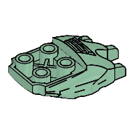 Lego Animal / Creature Body Part, Dinosaur / Dragon, Foot / Sand Green