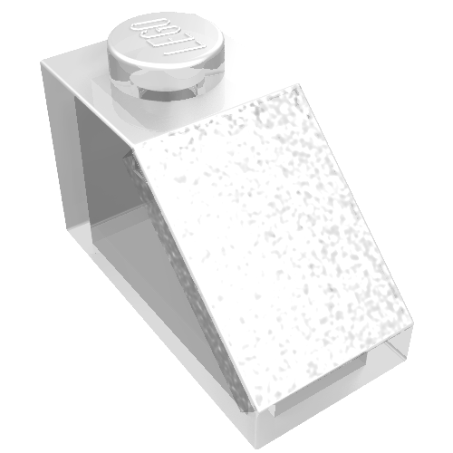 Lego Brick Sloped 45° 2 x 1 without Bottom Pin / Trans-Clear