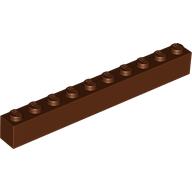 Lego Brick 1 x 10 / Reddish Brown