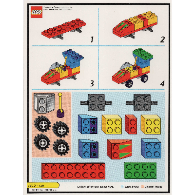 Lego Creator Board Game Model Card (Black): Car