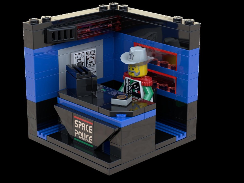 Lego Classic Space Sheriff Minifig Display