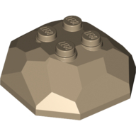 Lego Rock Boulder, Top / Dark Tan