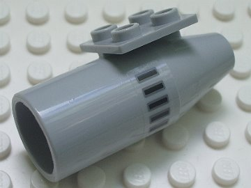 Lego Engine, Smooth Large, 2 x 2 Thin Top Plate with Black Grille Pattern on Left Side (Sticker) - Set 5980