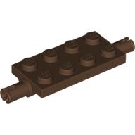 Lego Plate Special 2 x 4 with Pins / Brown