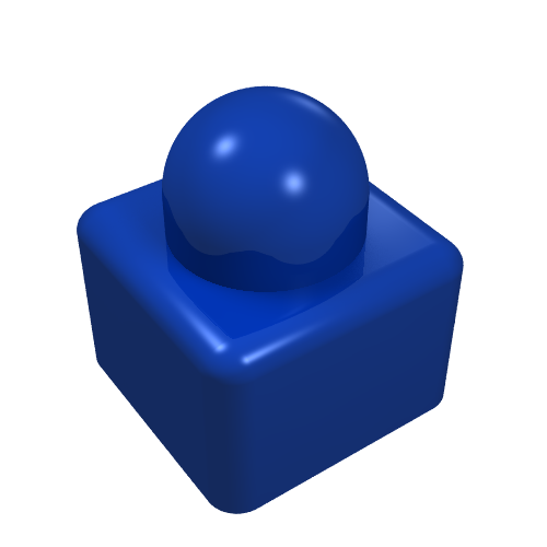 Lego Primo Brick 1 x 1 with Cat Head / Dog Head Print