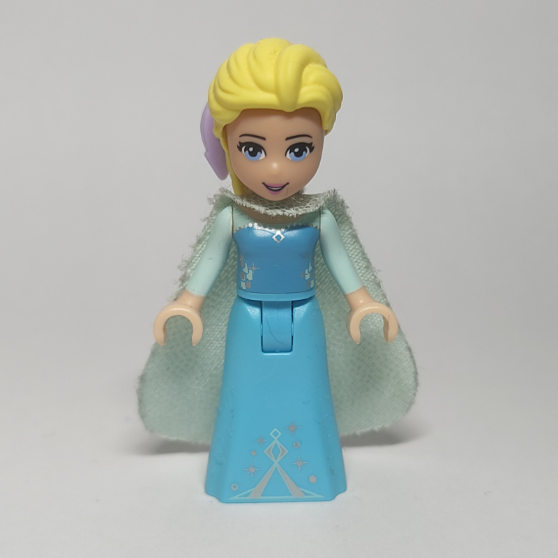 Lego Elsa - Light Aqua Glitter Cape, Bow