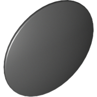 Lego Shield Round Bowed [Plain] / Black