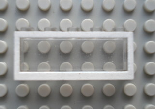Lego Modulex Window 1 x 5 x 2 with White Border Print
