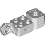 Lego Technic Brick Special 2 x 2 with Axle Hole, Rotation Joint Ball Half [Vertical Side], Vertical Axle Hole End / Very Light Bluish Gray