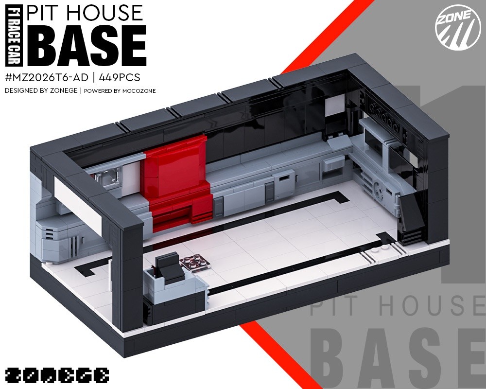 Lego 77259 F1 Pit House Show Base