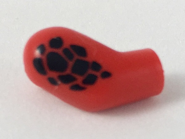 Lego Arm, Right with Black Scales Pattern / Red