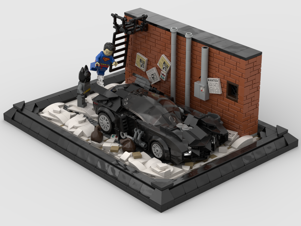 Lego Noël Batmobile Display Scene