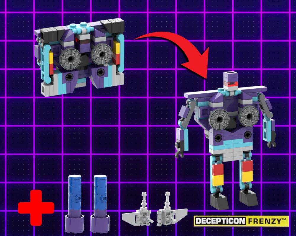 Lego Transformers Soundwave 10358 Tape Frenzy MOC