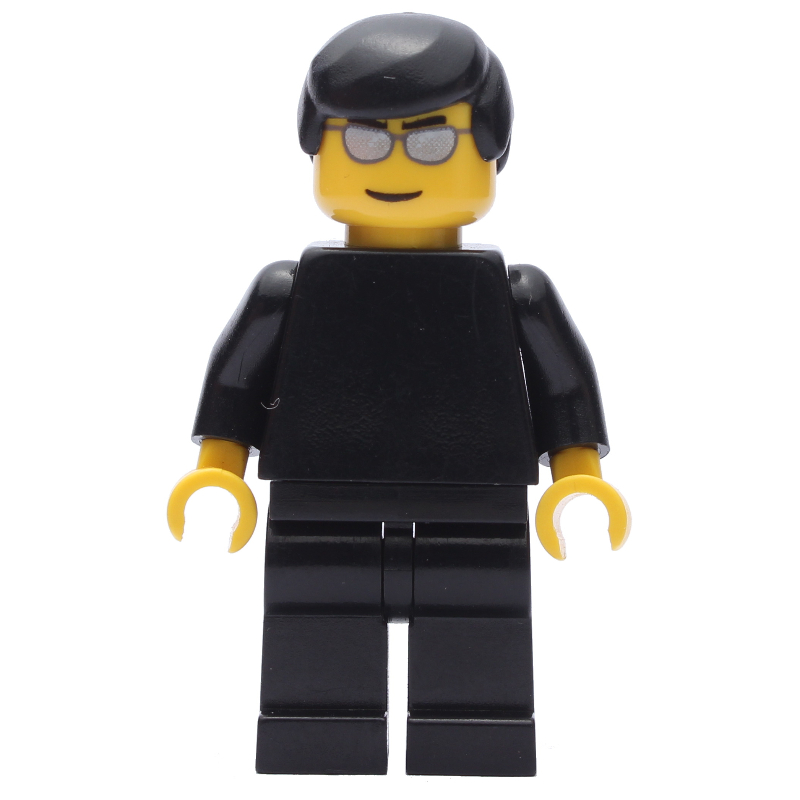Lego Black Torso, Black Legs, Silver Sunglasses