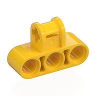 Lego Technic Axle and Pin Connector Perpendicular Triple / Yellow