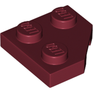 Lego Wedge Plate 2 x 2 Cut Corner / Dark Red