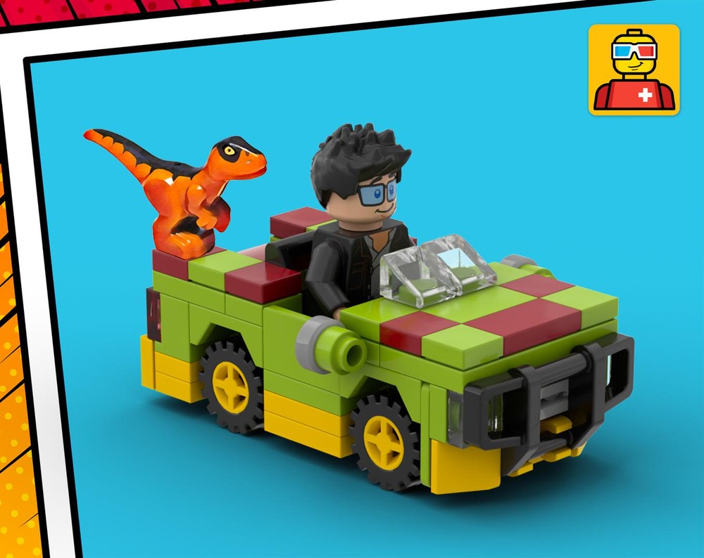 Lego Tiny Jurassic Park Car