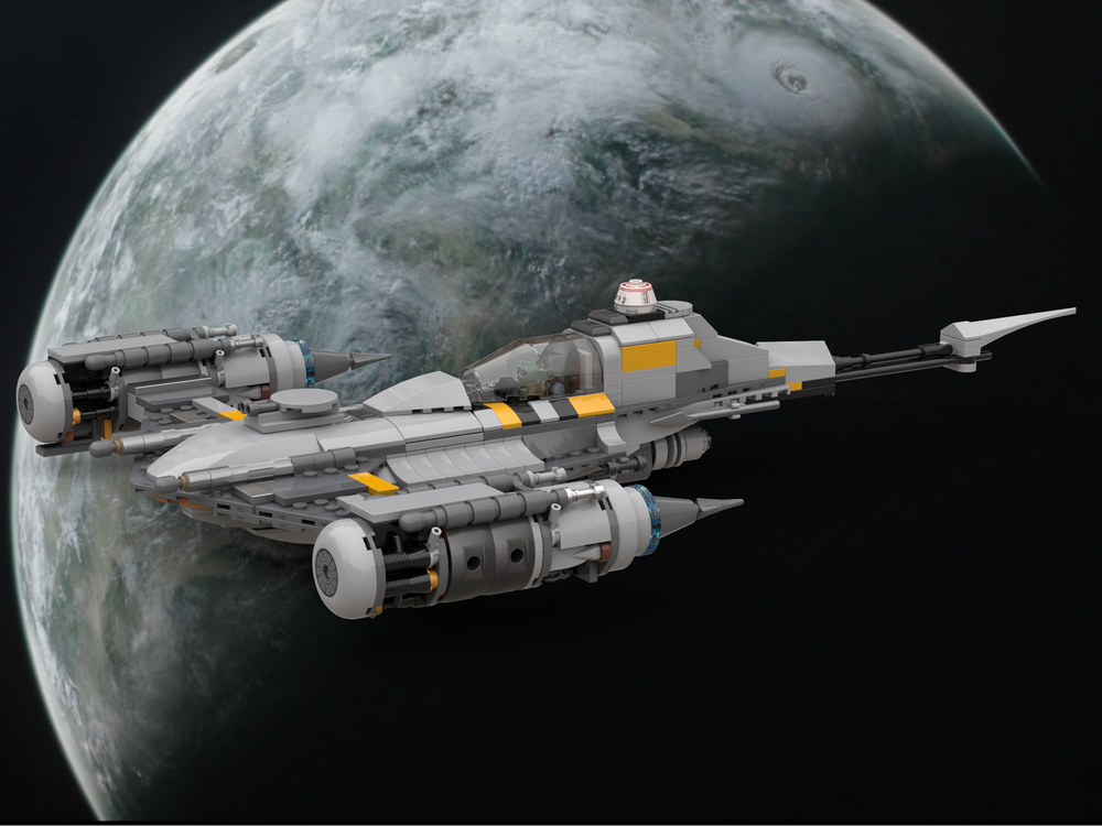 Lego The Mandalorian's (Din Djarin's) N-1 Starfighter Astromech slot rebuild modification