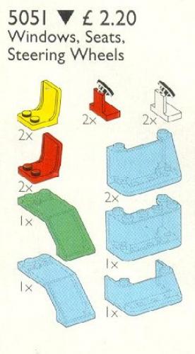 Lego Windscreens, Seats, Steering Wheel