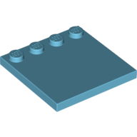 Lego Plate Special 4 x 4, Studs on One Edge Plain] / Medium Azure