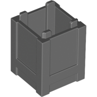 Lego Container Box 2 x 2 x 2 - Top Opening / Dark Bluish Gray