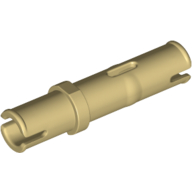 Lego Technic Pin Long without Friction Ridges, with Anti-Roll Notch / Tan