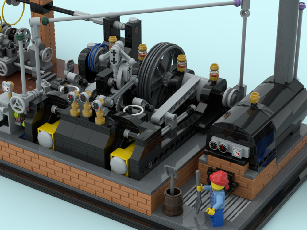 Lego Steam Engine with Workshop