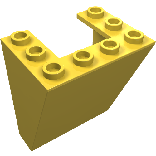 Lego Windscreen 3 x 4 x 4 Inverted / Yellow