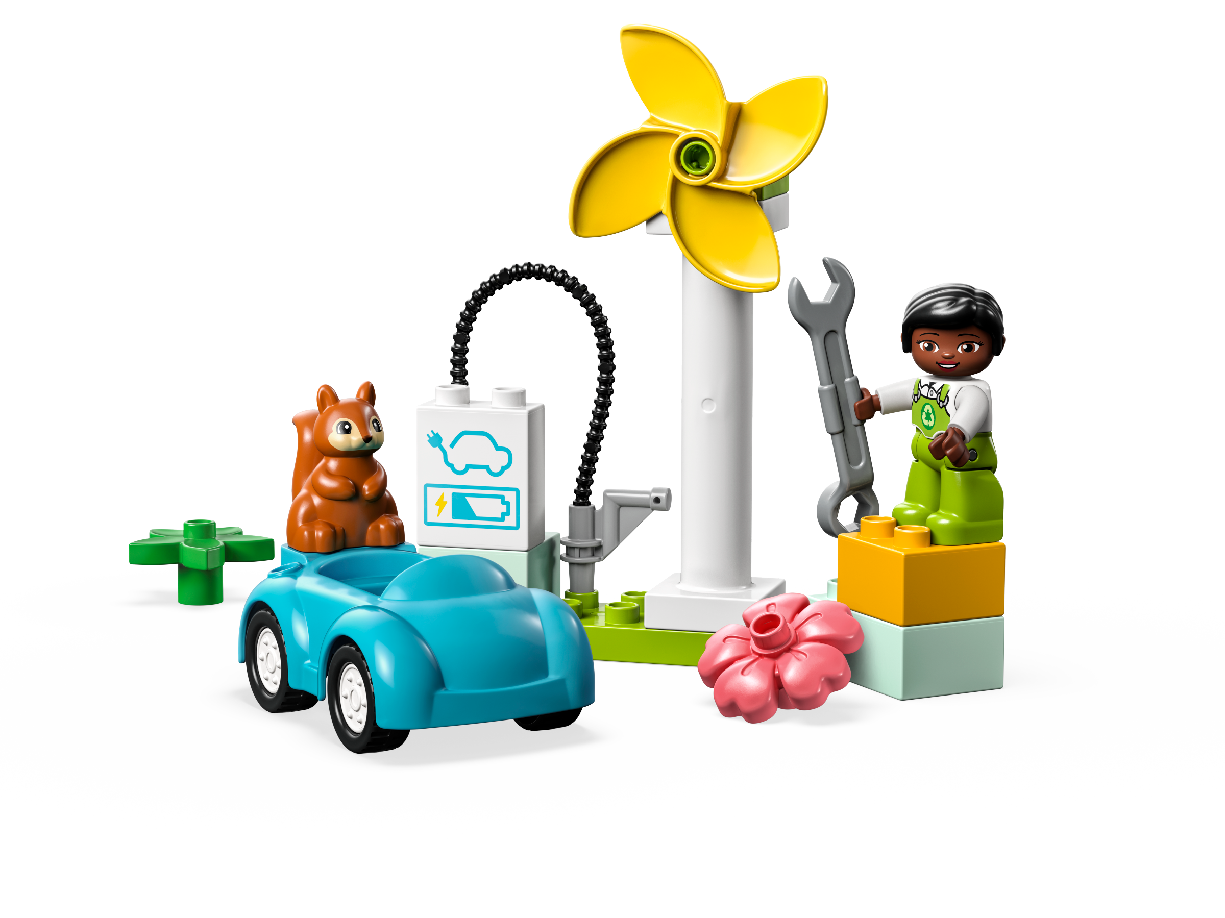 Lego Wind Turbine and Electric Car