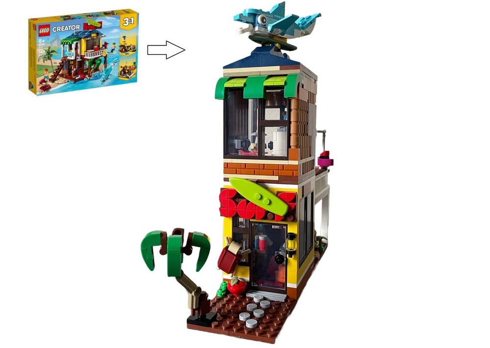 Lego Surf Shop Modular Alternate build of 31118