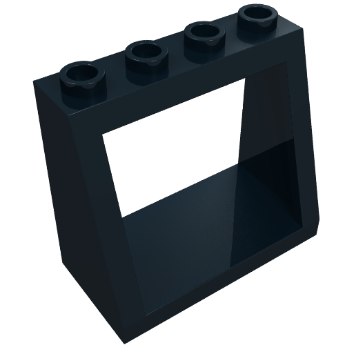 Lego Windscreen 2 x 4 x 3 Frame with Hollow Studs / Black
