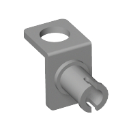 Lego Minifig Neckwear Bracket with Technic Pin / Light Bluish Gray