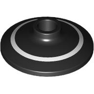 Lego Dish 2 x 2 Inverted [Radar] with White Circle Print
