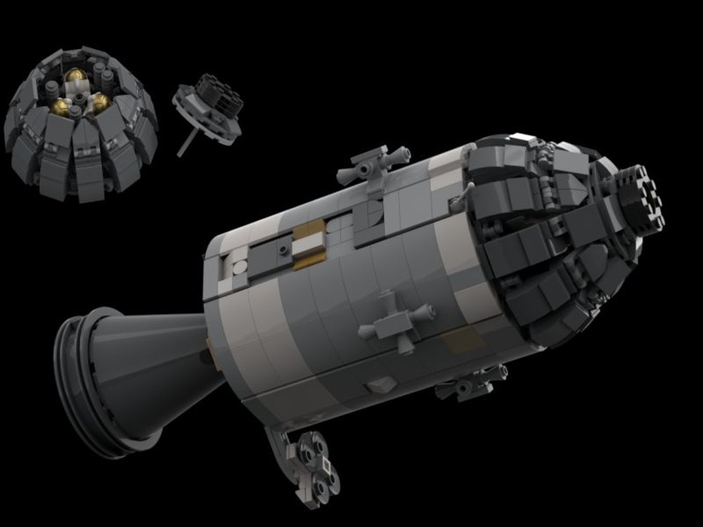 Lego NASA Apollo 11 CSM - improved command module