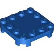Lego Plate Round Corners 4 x 4 x 2/3 Circle with Reduced Knobs / Blue