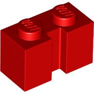 Lego Brick Special 1 x 2 with Groove / Red