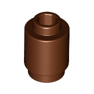 Lego Brick Round 1 x 1 Open Stud / Reddish Brown