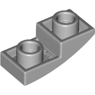 Lego Brick Curved Inverted 2 x 1 / Light Bluish Gray
