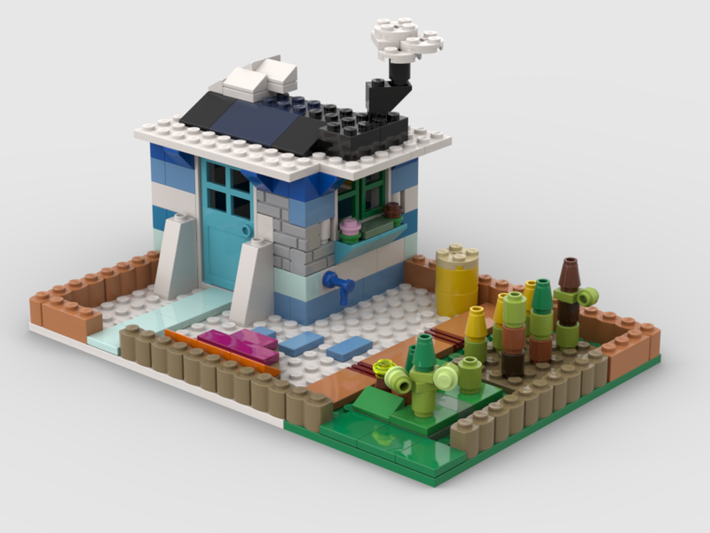 Lego Arctic home with vegetable garden