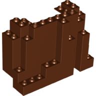 Lego Rock Panel Rectangular 4 x 10 x 6 / Reddish Brown